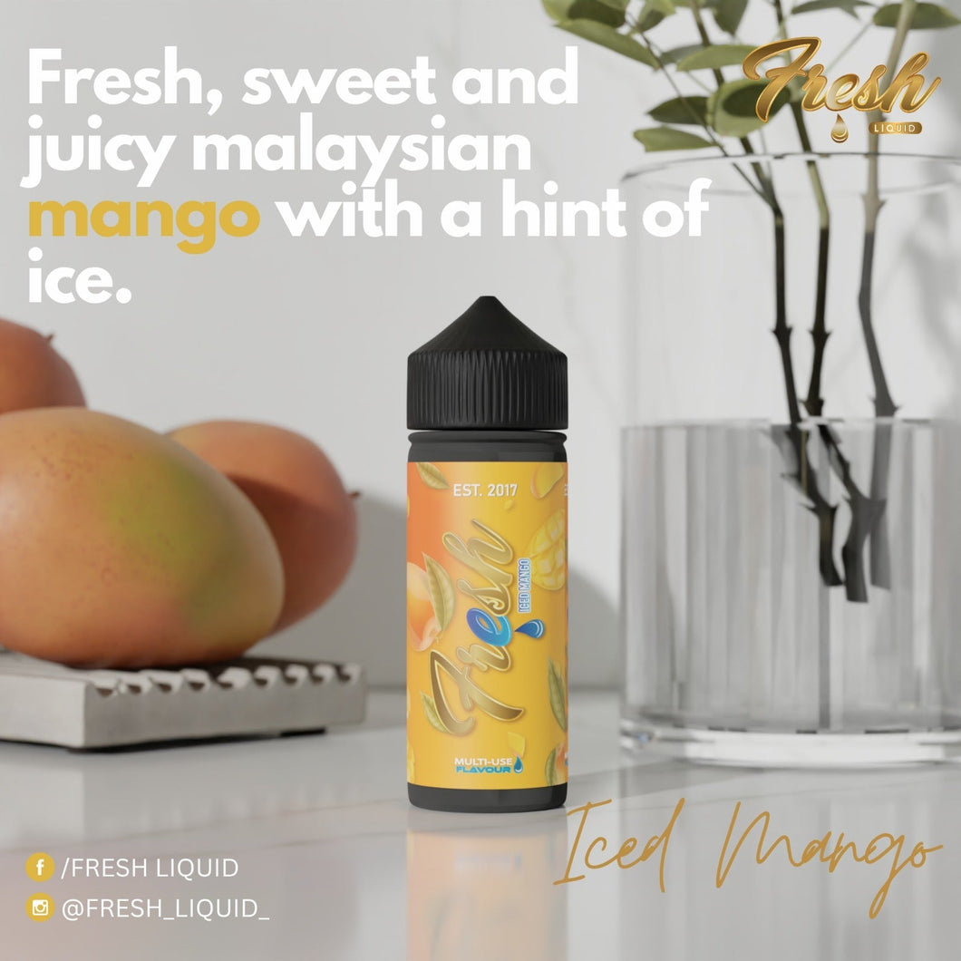 Fresh E-liquid LONGFILL -  Iced Mango Flavour SHOT ONLY 120ml