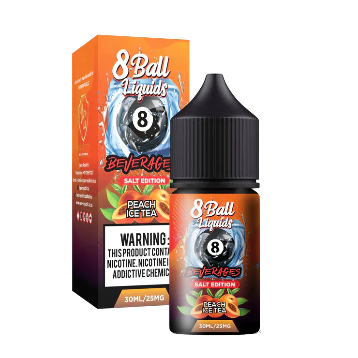 Vape Republic - 8 Ball Peach Ice Tea Salt Nic, 30ml