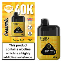 Load image into Gallery viewer, Dinner Lady Dessert 40 000 Puff Disposable 5%/50mg
