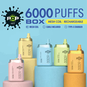 Pop Hit 6000 Puffs Disposable, 50mg Disposable