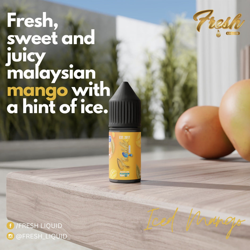Fresh E-liquid - Iced Mango Salt Flavour Shot Kit, 30ml